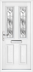 Dorset Silver Triple Glass black composite front door